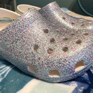 Kids Glitter Crocs NWT Size 12 Never been Worn